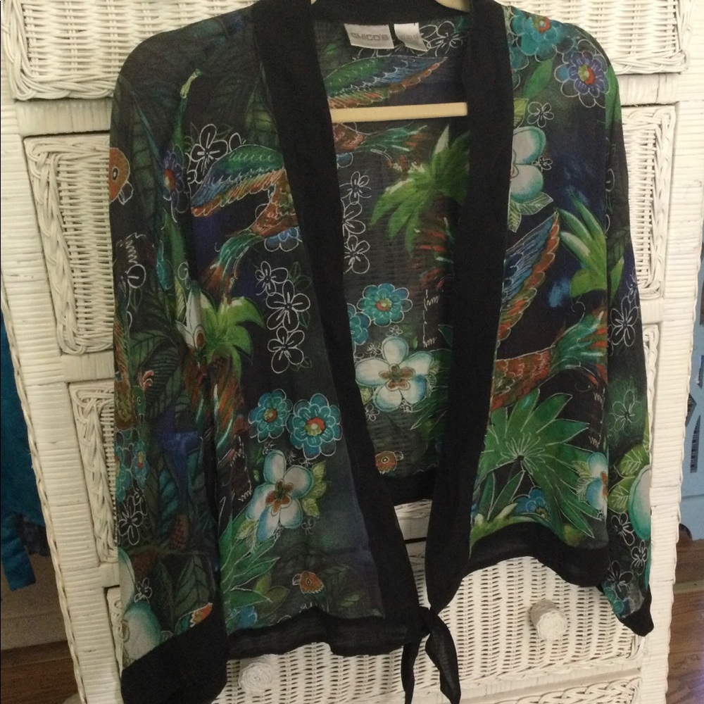 Beautiful Chicos silk sheer shrug